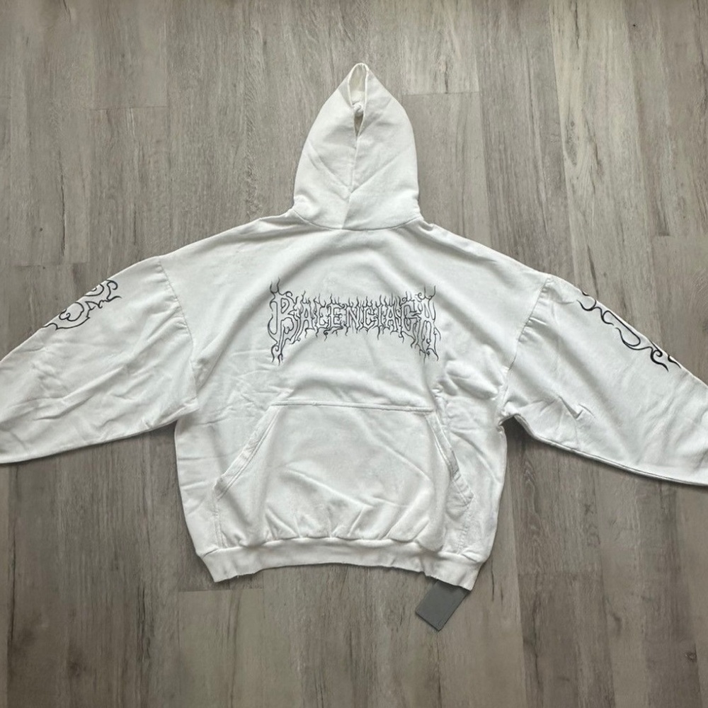 Balenciaga White Darkwave Hoodie